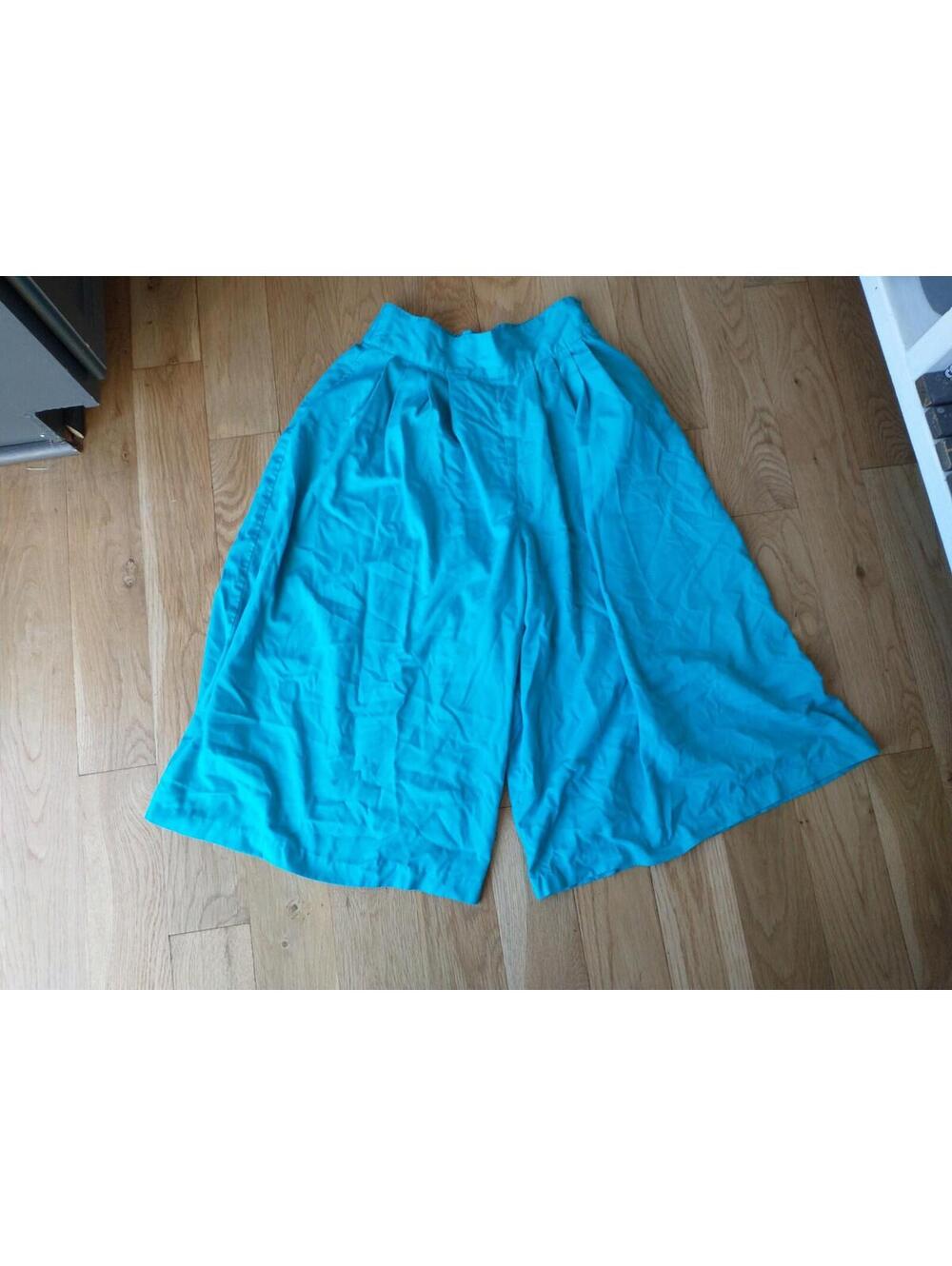 Vintage Lloyd Blue Wide Leg High Rise Gaucho Pants Culottes Women’s Size 14